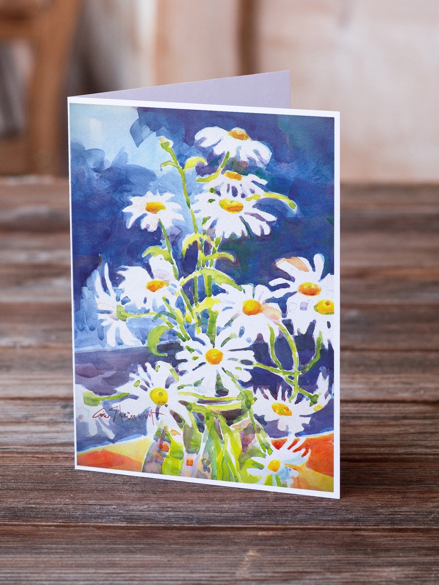 Flowers - Daisy Greeting Cards and Envelopes Pack of 8 - the-store.com