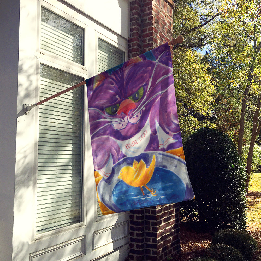 Purple Cat Birdie Dear  Flag Canvas House Size
