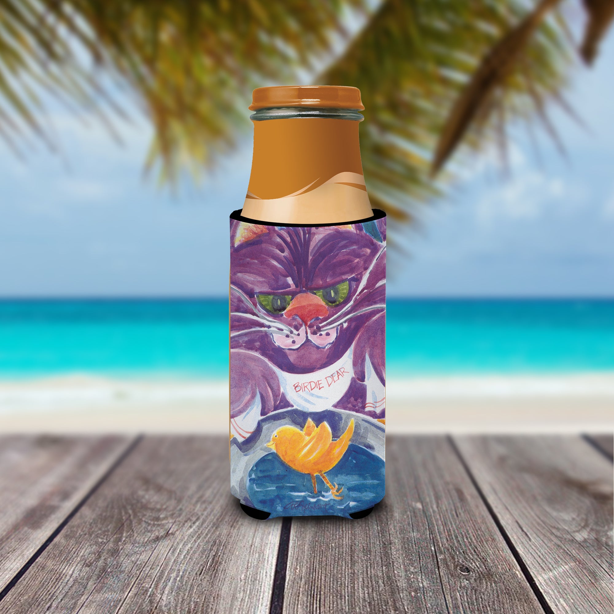 Purple Cat Birdie Dear Ultra Beverage Insulators for slim cans 6004MUK
