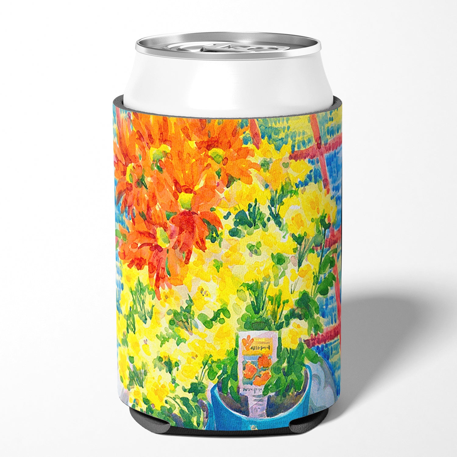 Flower - Mums Can or Bottle Beverage Insulator Hugger.