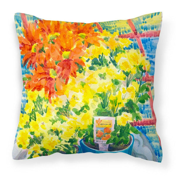 Flower - Mums   Canvas Fabric Decorative Pillow - the-store.com