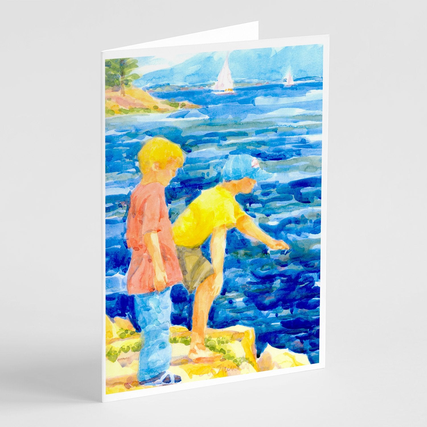 Buy this The Boys at the water Greeting Cards and Envelopes Pack of 8