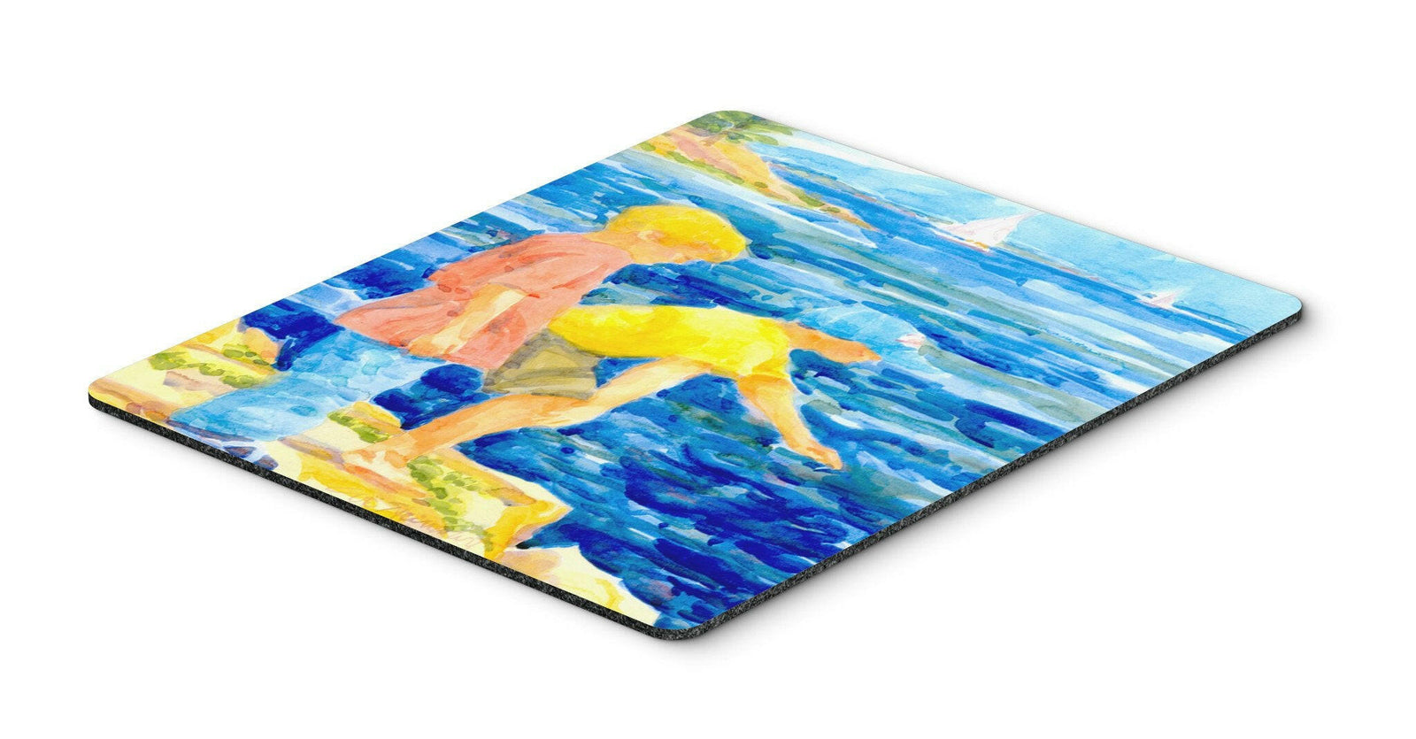 The Boys at the lake or beach  Mouse Pad, Hot Pad or Trivet by Caroline's Treasures