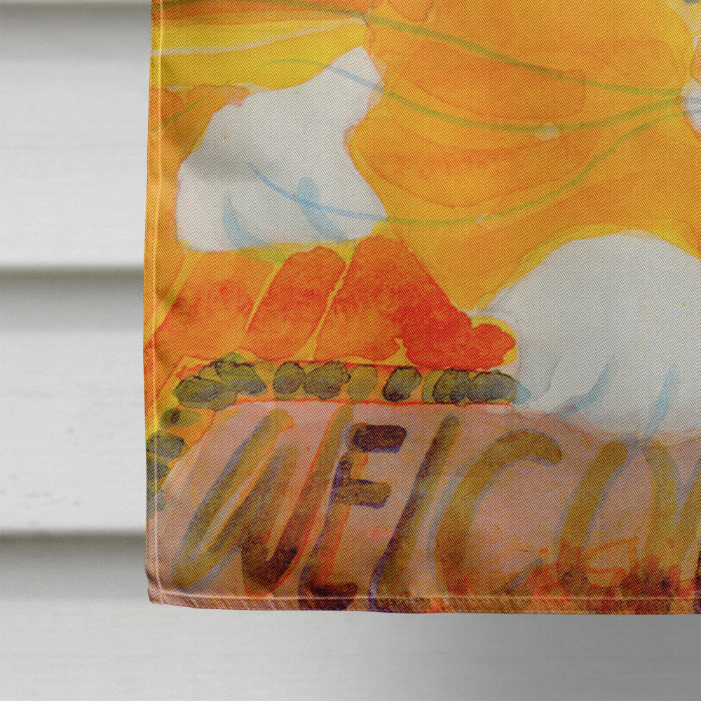 Orange Tabby Welcome Cat  Flag Canvas House Size  the-store.com.