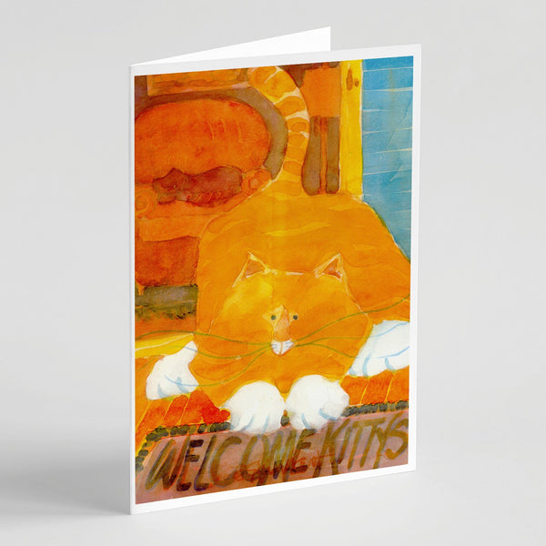 Buy this Big Orange Cat Welcome Greeting Cards and Envelopes Pack of 8