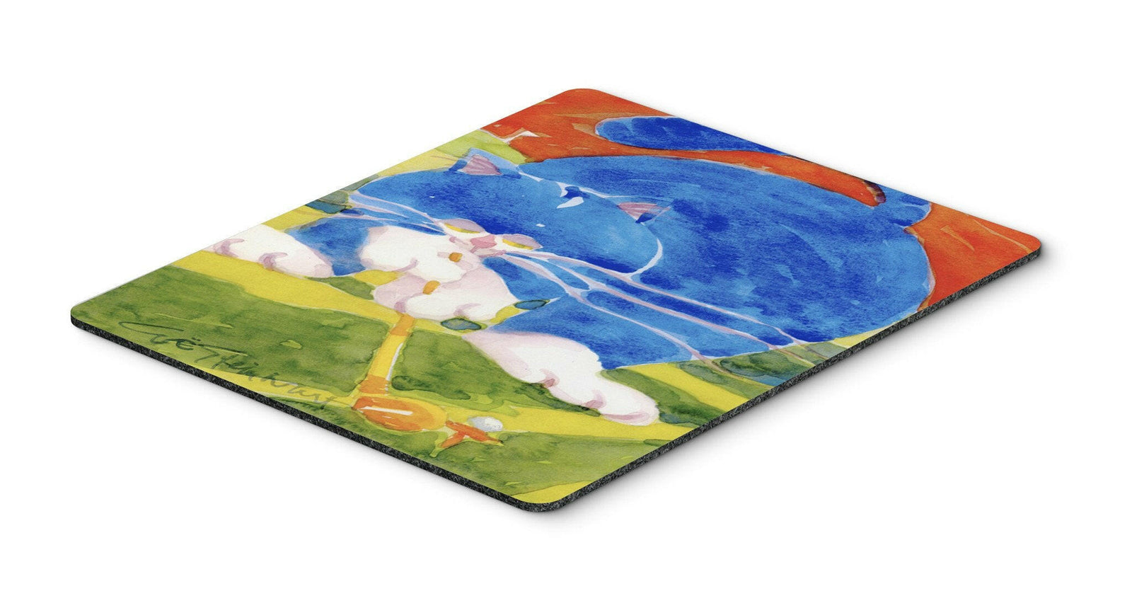 Blue Cat Golpher  Mouse Pad, Hot Pad or Trivet by Caroline's Treasures