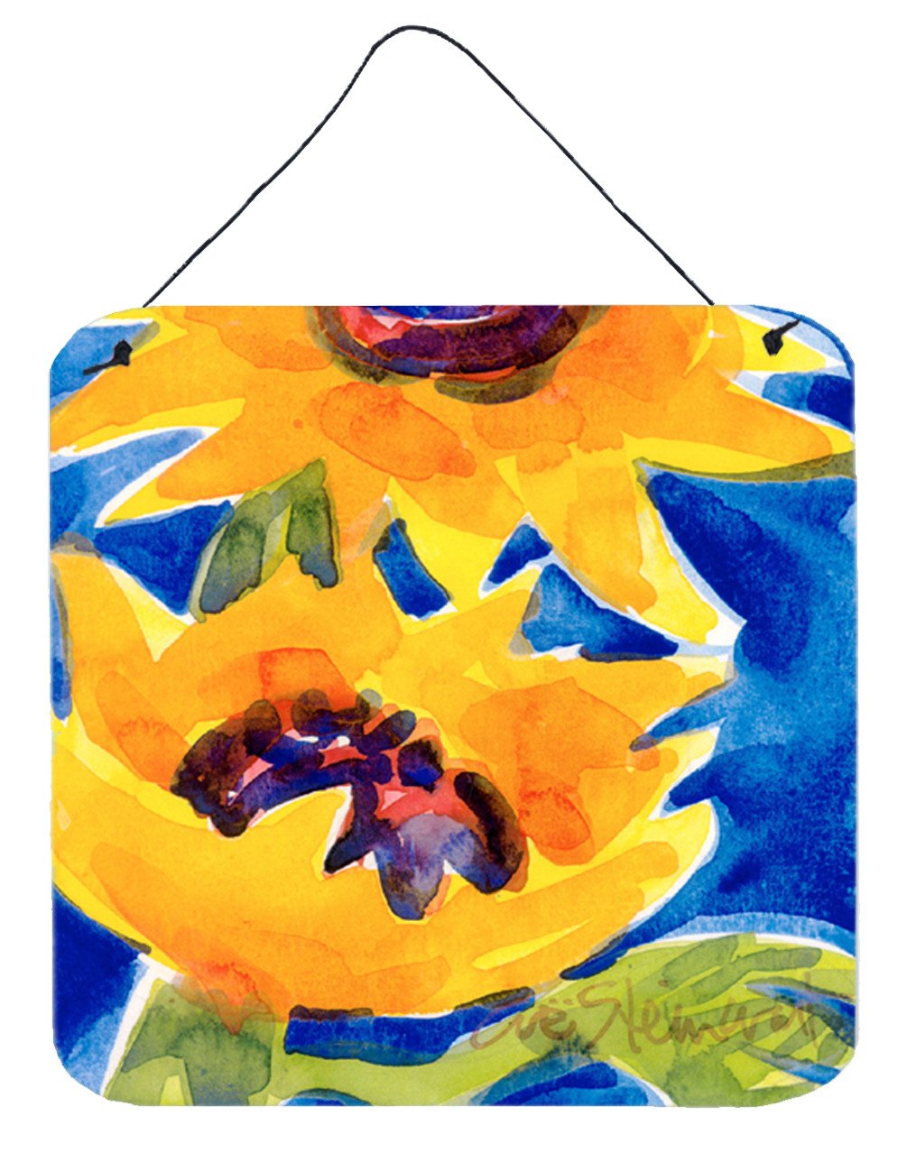 Flower - Sunflower Aluminium Metal Wall or Door Hanging Prints by Caroline&#39;s Treasures