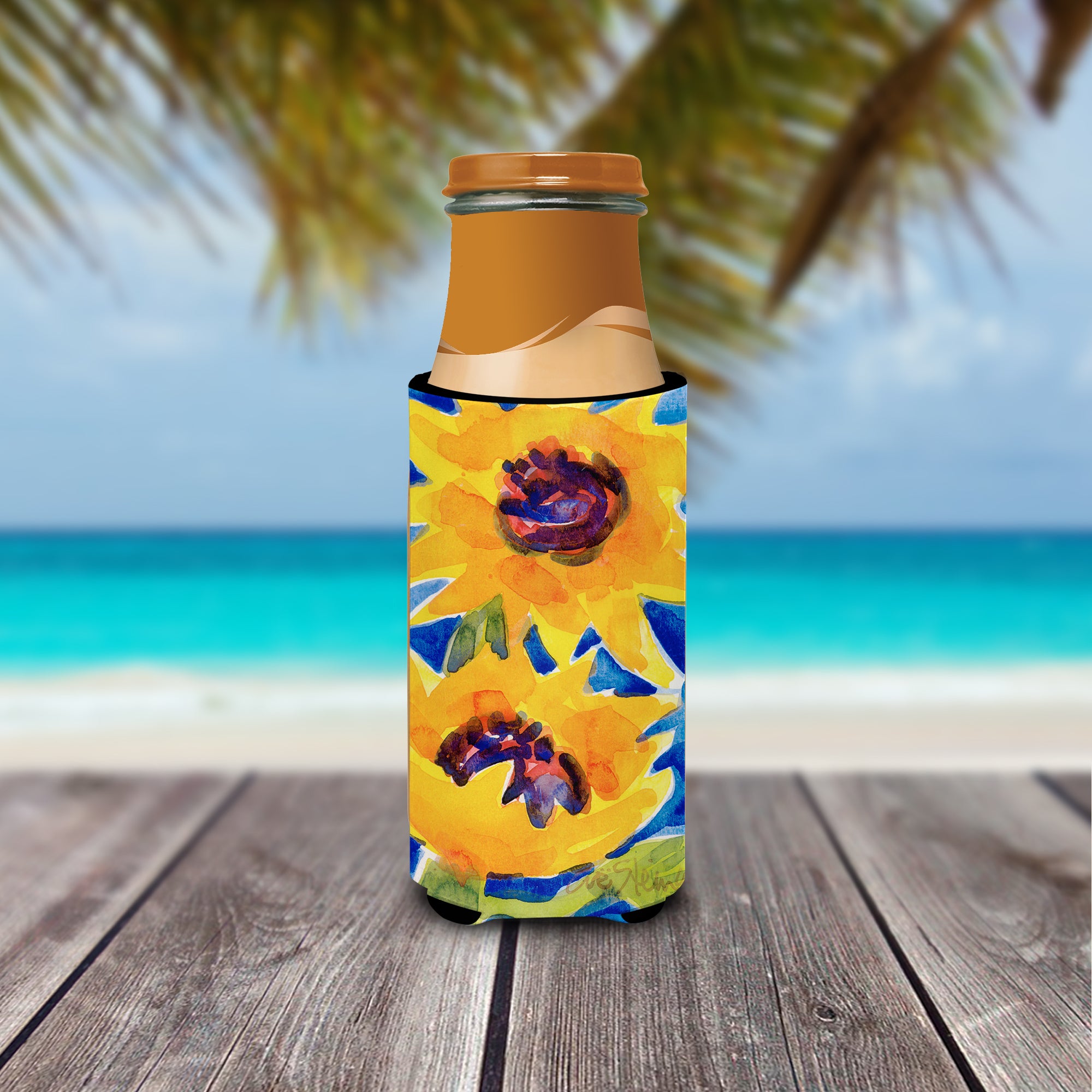 Flower - Sunflower Ultra Beverage Insulators for slim cans 6012MUK
