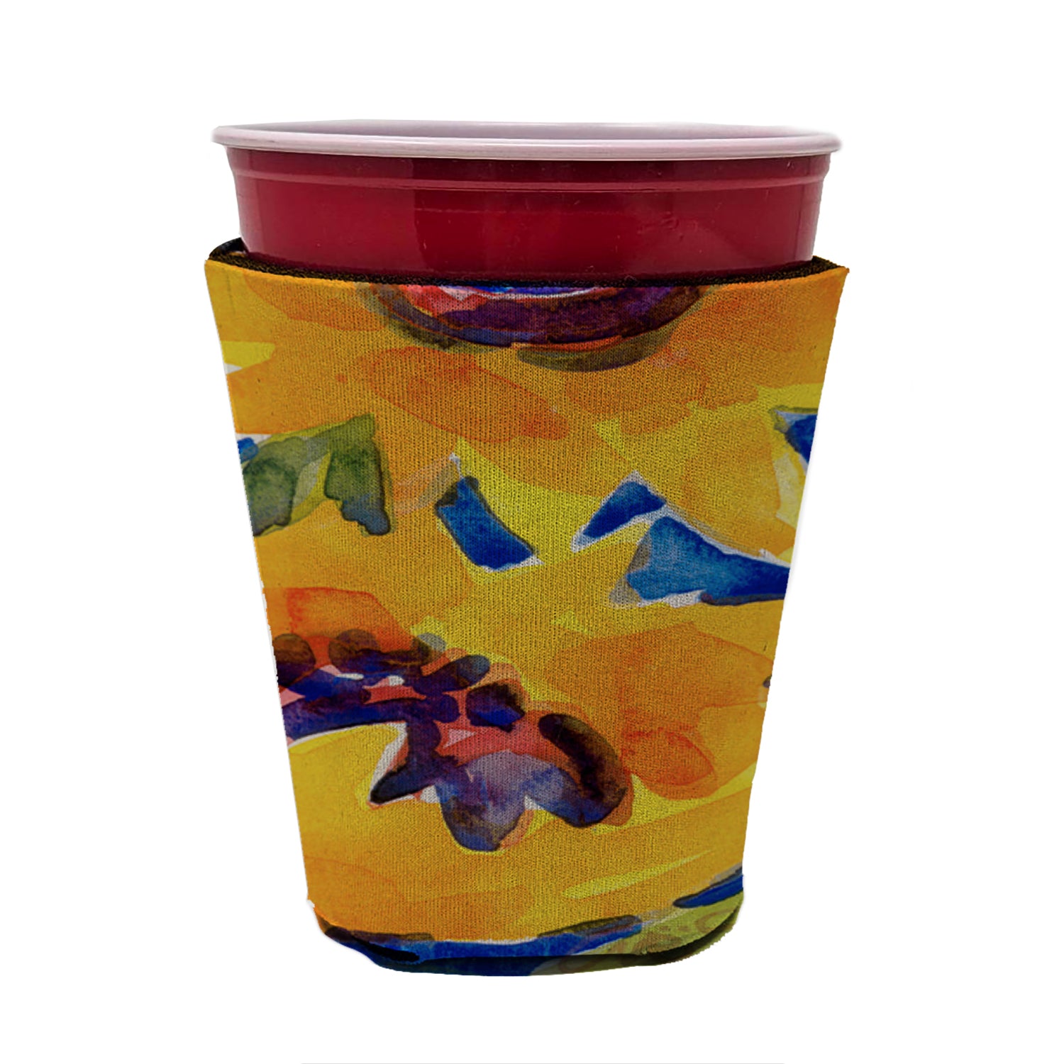 Flower - Sunflower  Red Cup Beverage Insulator Hugger