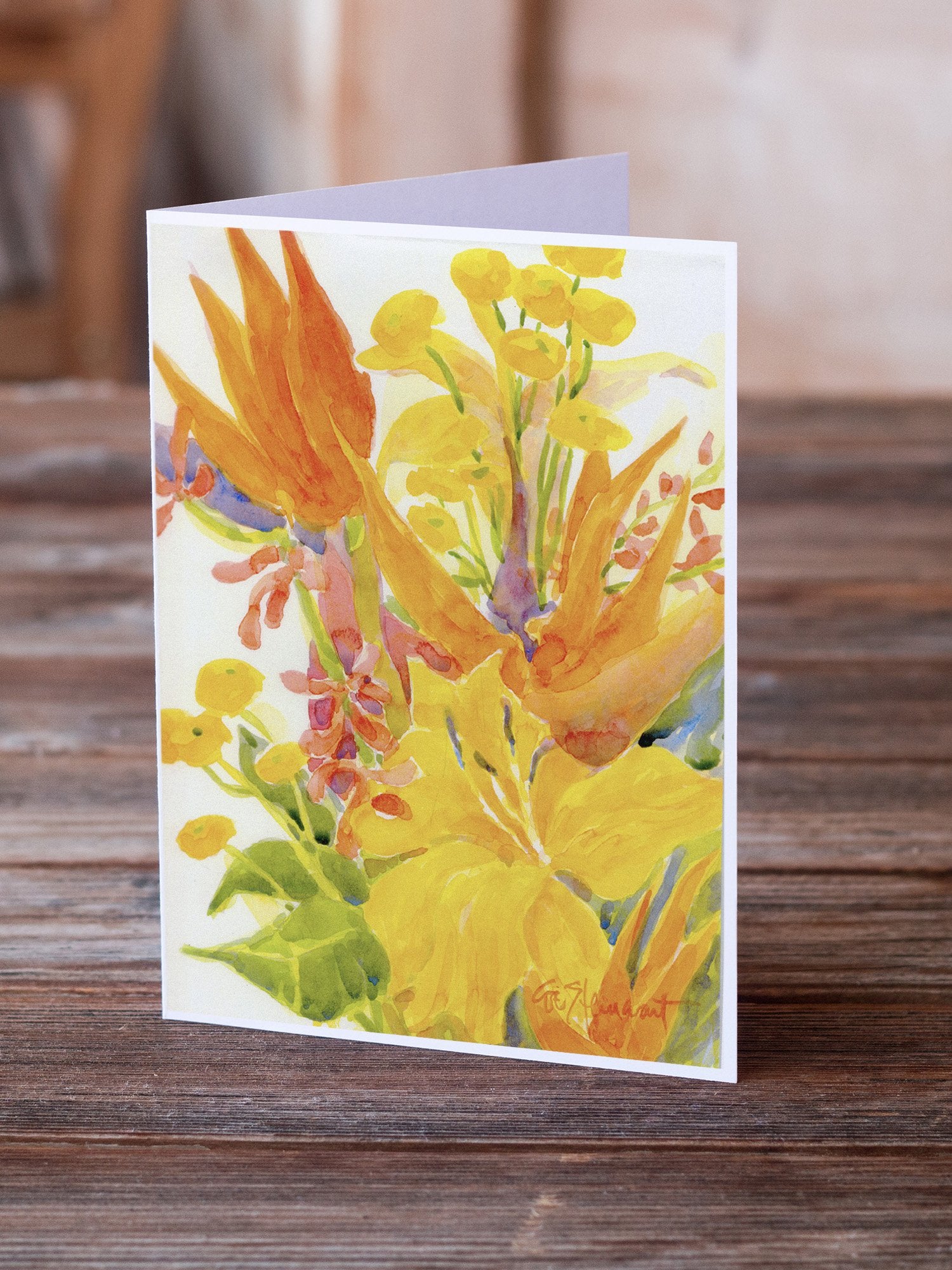 Flower - Bird of Paradise Greeting Cards and Envelopes Pack of 8 - the-store.com