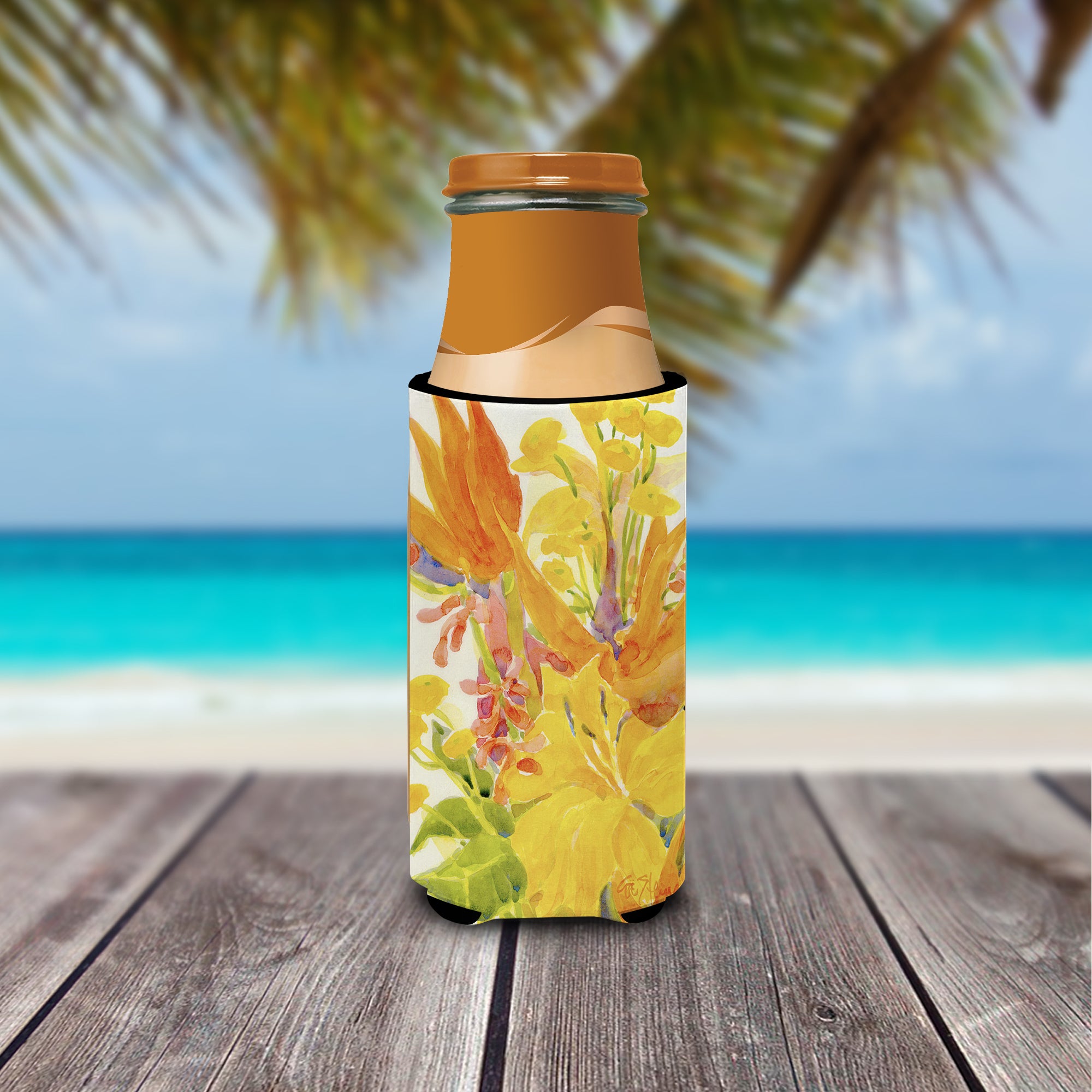 Flower - Bird of Paradise Ultra Beverage Insulators for slim cans 6015MUK.