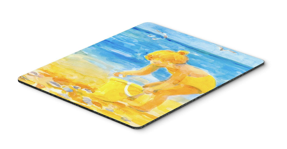 Little Girl at the beach Mouse Pad, Hot Pad or Trivet by Caroline&#39;s Treasures