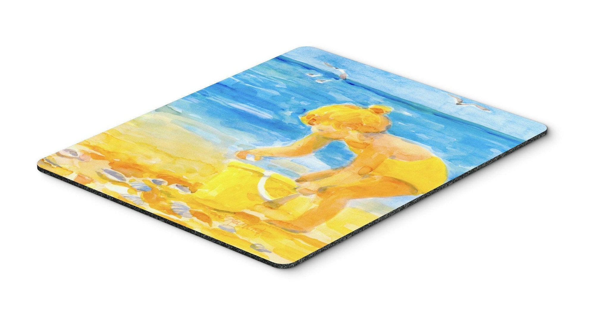 Little Girl at the beach Mouse Pad, Hot Pad or Trivet by Caroline's Treasures