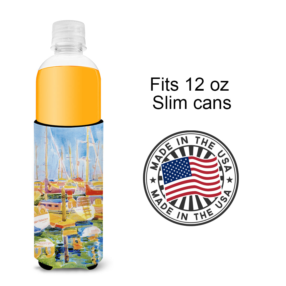 Boats at the Harbour Ultra Beverage Insulators for slim cans 6019MUK