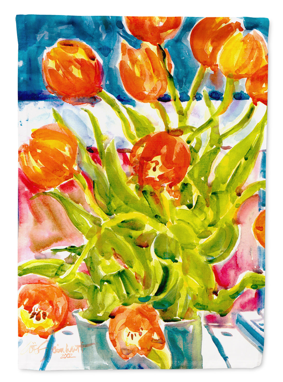 Flowers - Tulips Flag Canvas House Size  the-store.com.