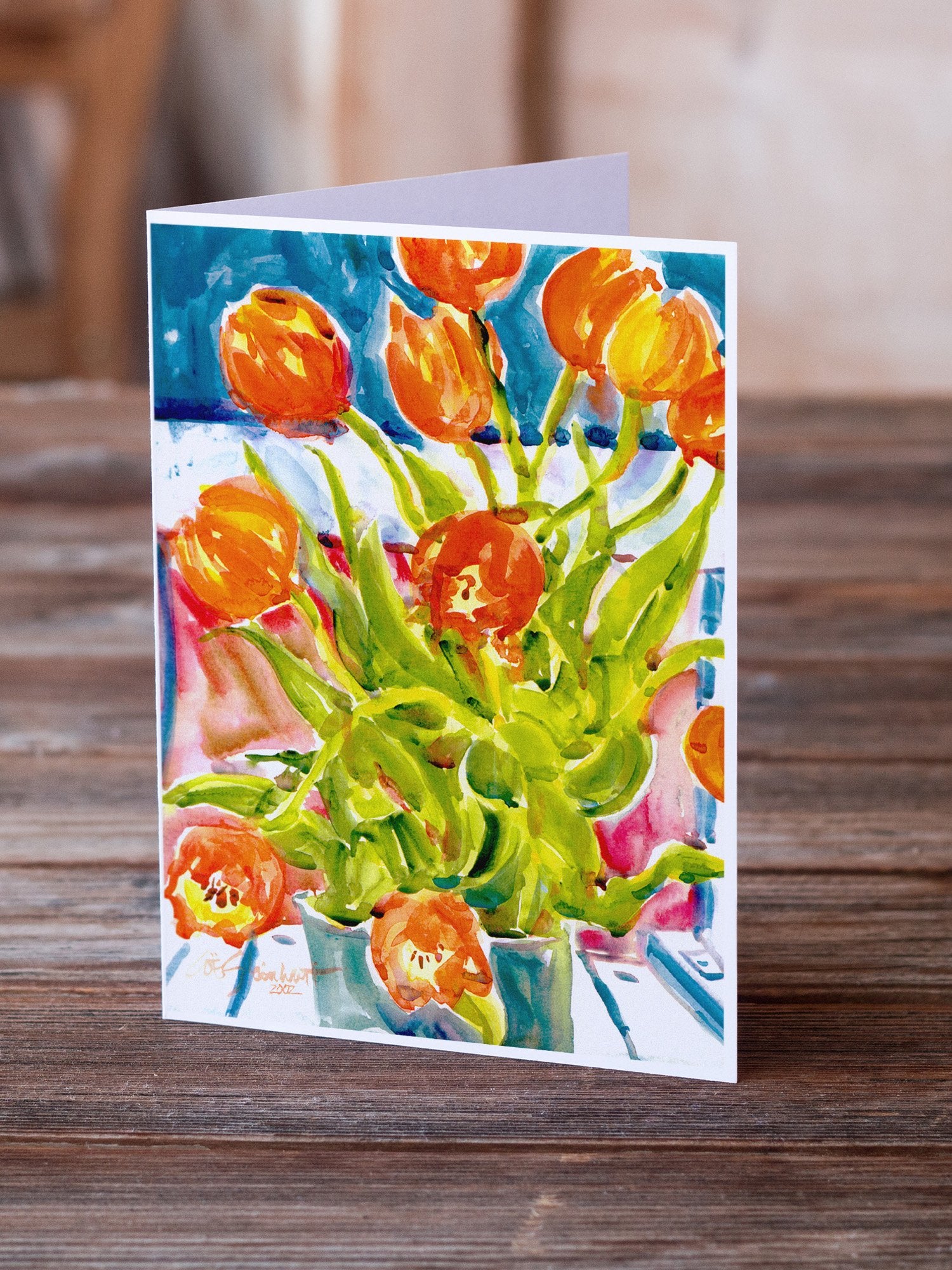 Flowers - Tulips Greeting Cards and Envelopes Pack of 8 - the-store.com