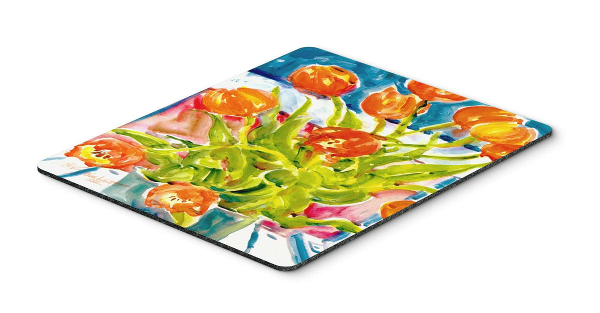 Flowers - Tulips Mouse Pad, Hot Pad or Trivet by Caroline&#39;s Treasures