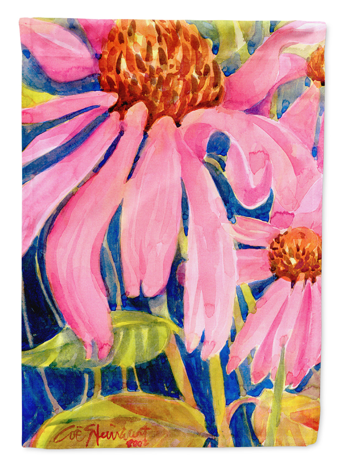 Flower - Coneflower Flag Canvas House Size  the-store.com.