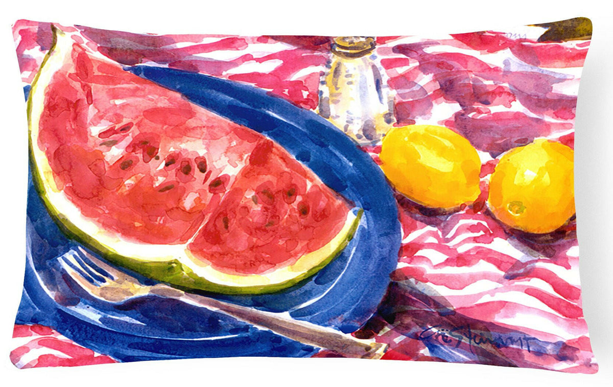 Watermelon Decorative   Canvas Fabric Pillow by Caroline&#39;s Treasures