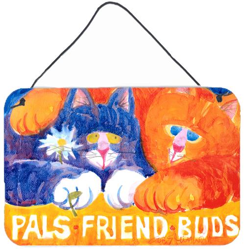 Cats Pals Friends Buds  Indoor Aluminium Metal Wall or Door Hanging Prints by Caroline&#39;s Treasures