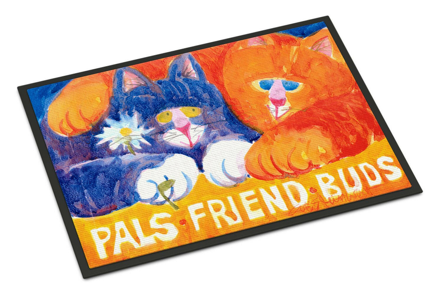 Cats Pals Friends Buds  Indoor or Outdoor Mat 24x36 Doormat - the-store.com