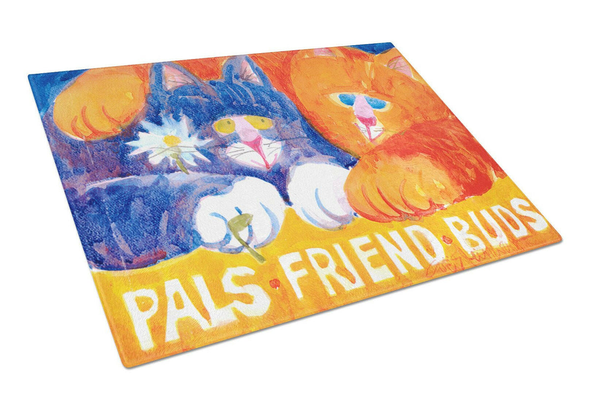 Cats Pals Friends Buds  Glass Cutting Board Large by Caroline&#39;s Treasures