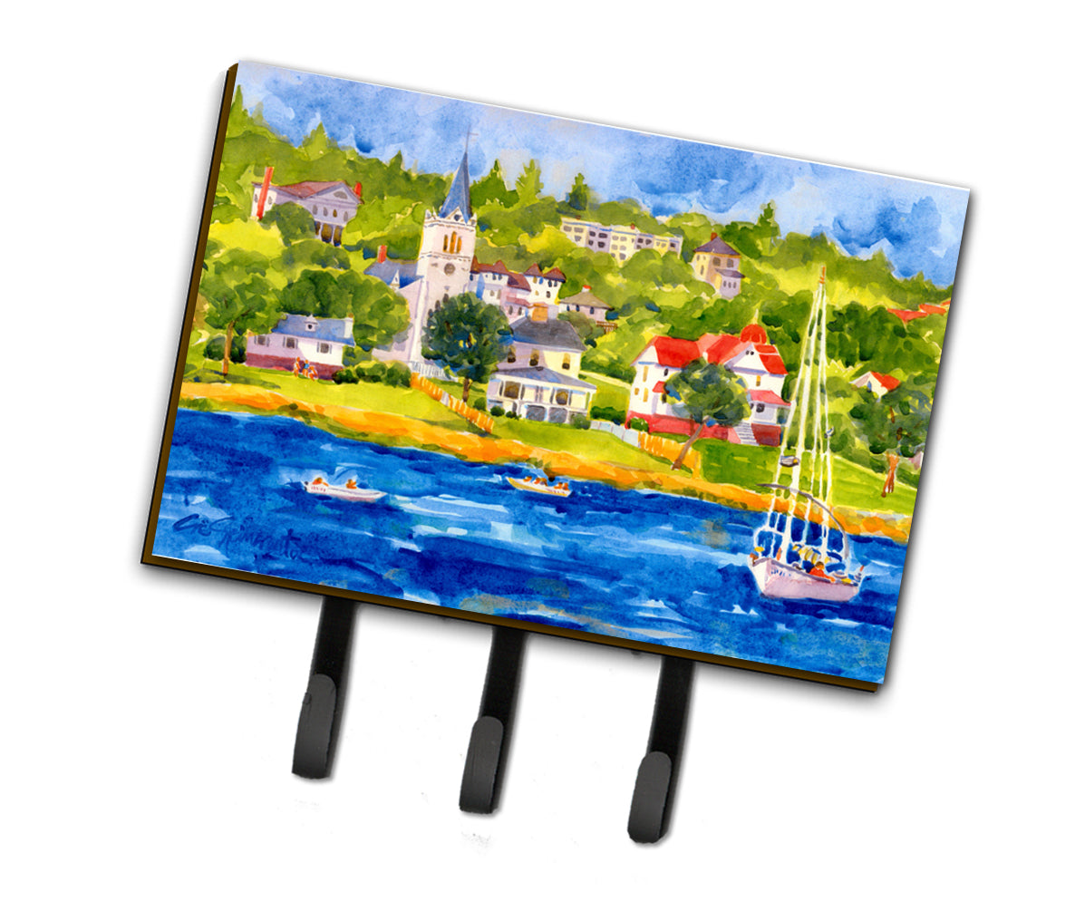 Harbour Scene with Sailboat  Leash Holder or Key Hook  the-store.com.