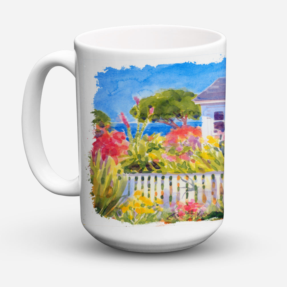 Seaside Beach Cottage Dishwasher Safe Microwavable Ceramic Coffee Mug 15 ounce 6034CM15