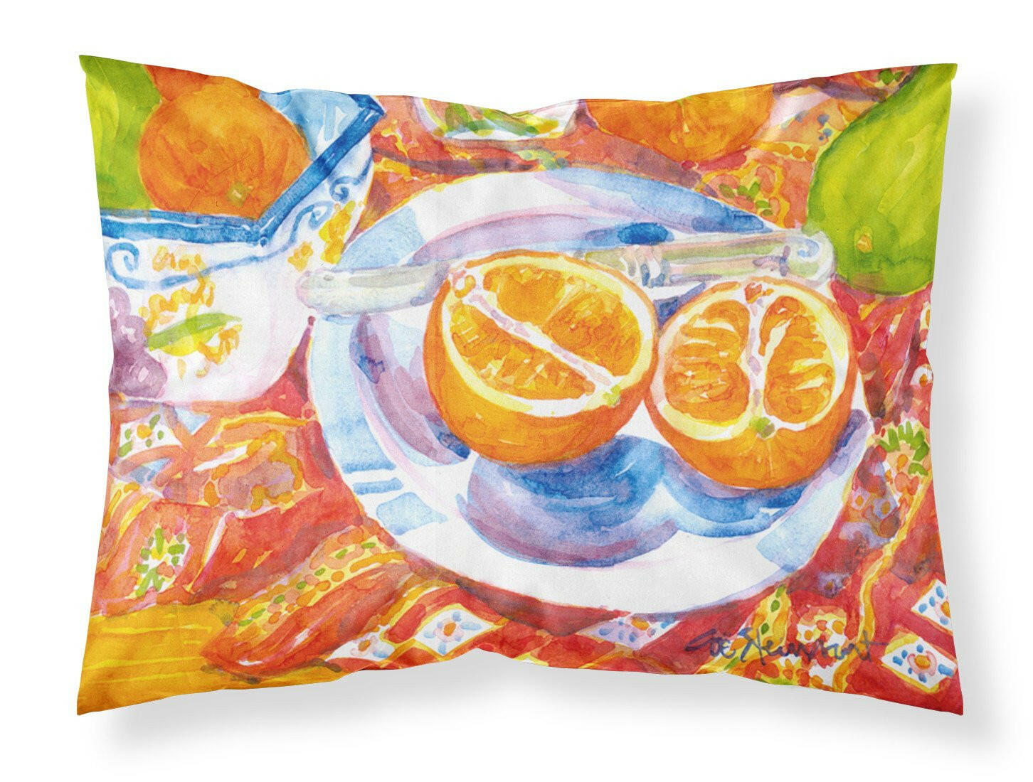 Florida Oranges Sliced breakfast Moisture wicking Fabric standard pillowcase by Caroline's Treasures