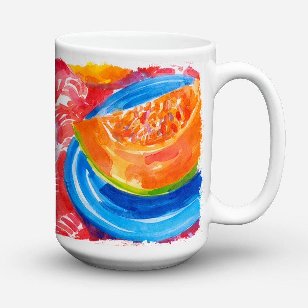 A Slice of Cantelope Dishwasher Safe Microwavable Ceramic Coffee Mug 15 ounce 6036CM15  the-store.com.