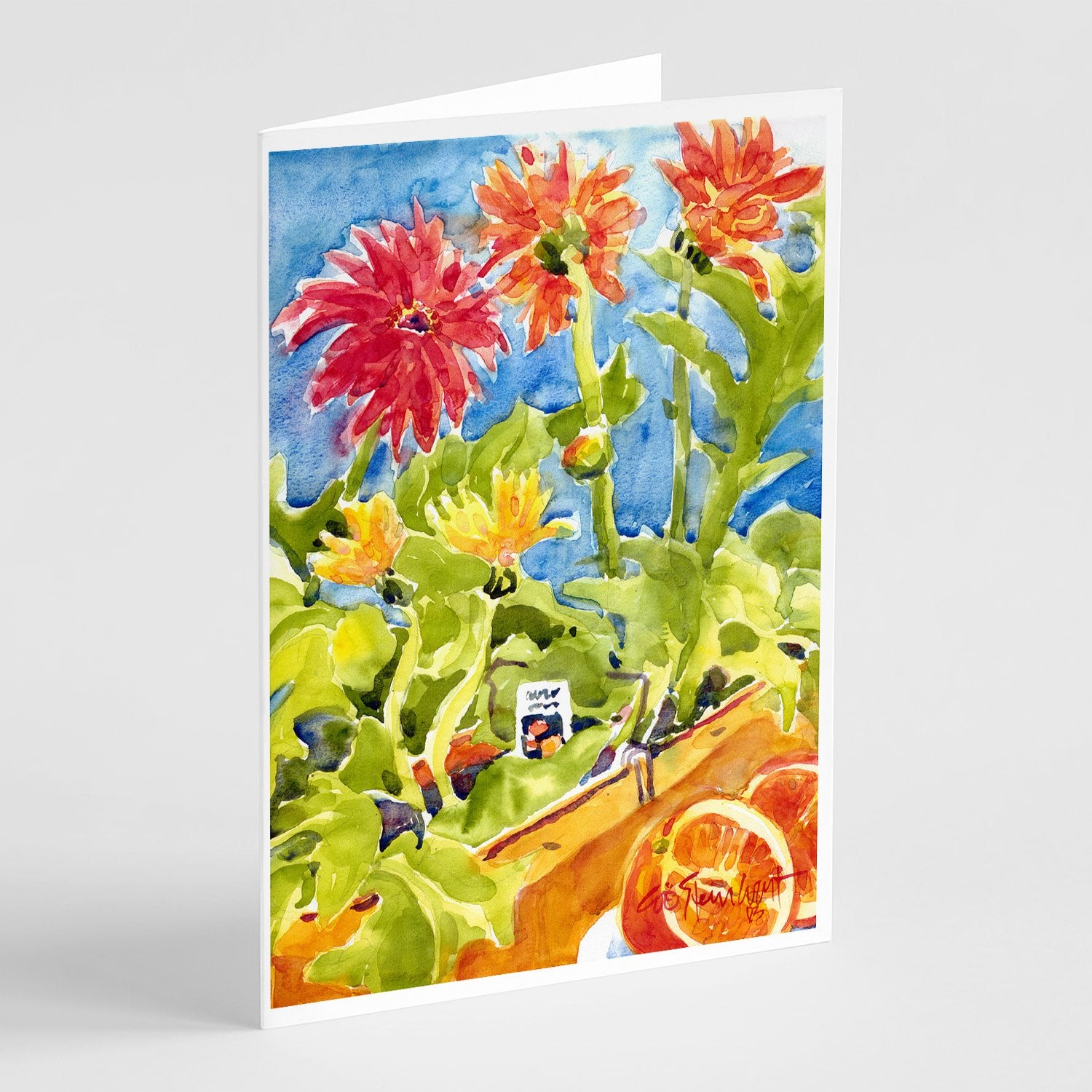 Buy this Flower - Gerber Daisies Greeting Cards and Envelopes Pack of 8