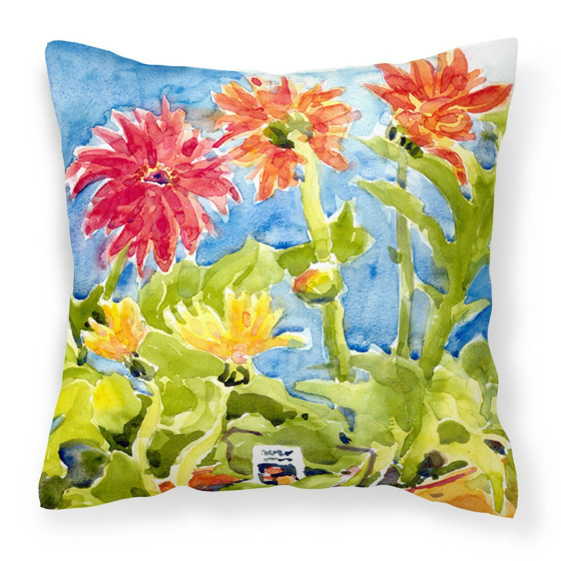 Flower - Gerber Daisies   Canvas Fabric Decorative Pillow - the-store.com