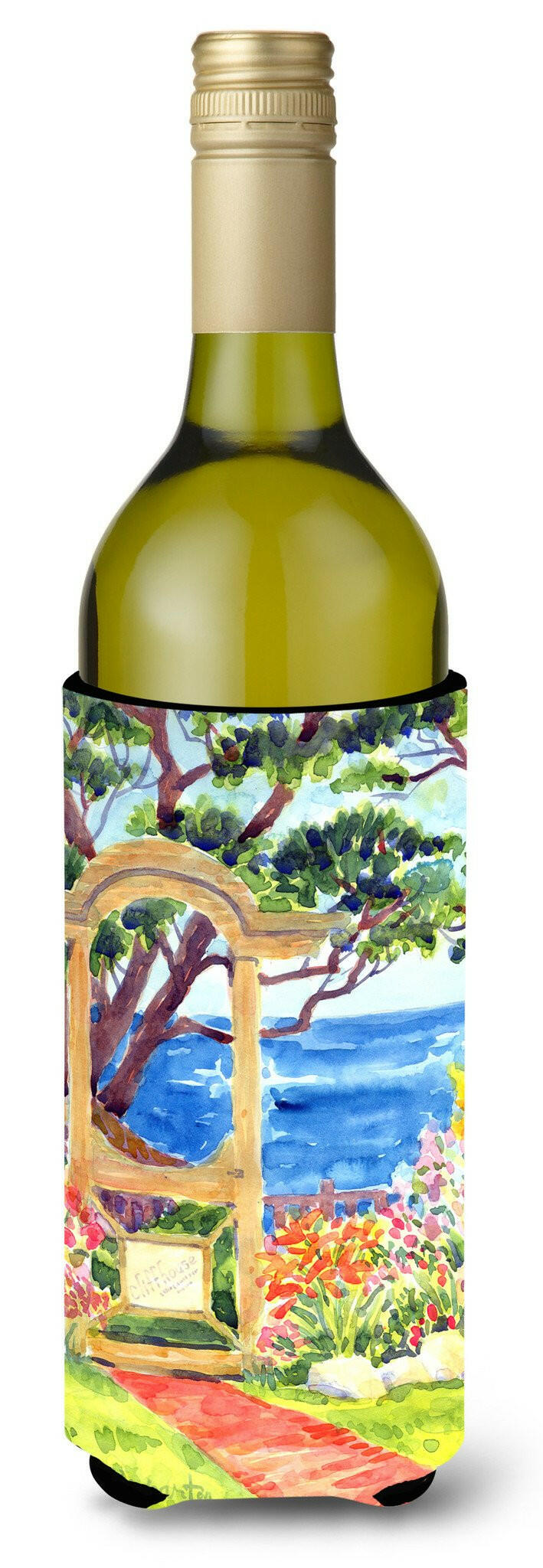 Seaside Wine Bottle Beverage Insulator Beverage Insulator Hugger by Caroline&#39;s Treasures
