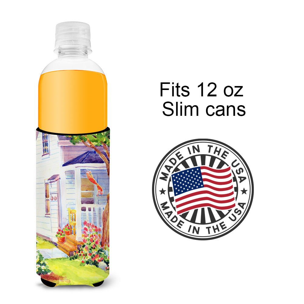 White Cottage at the beach Ultra Beverage Insulators for slim cans 6040MUK.