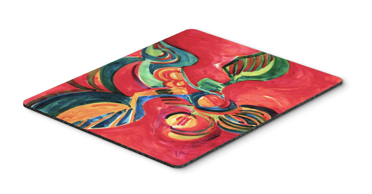 Red Flowers and berries Mouse pad, hot pad, or trivet by Caroline&#39;s Treasures