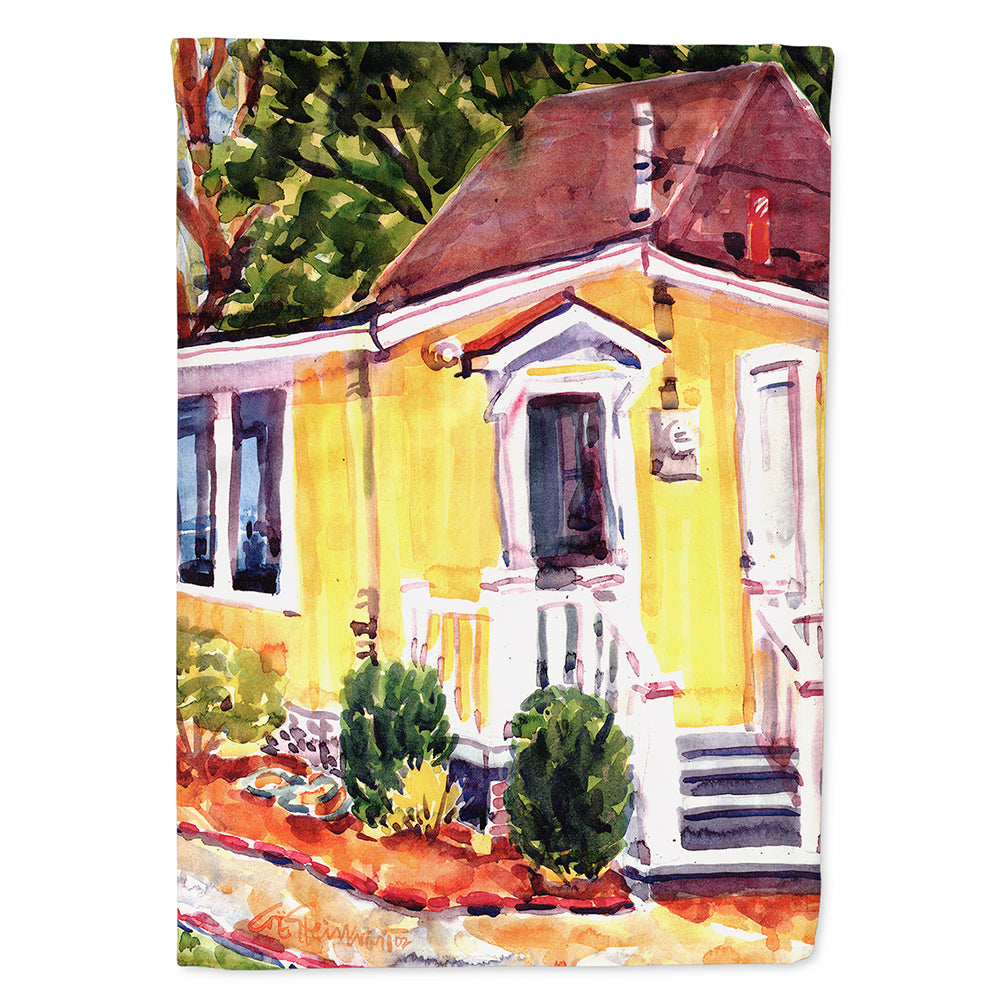Yellow Cottage Houses Flag Canvas House Size