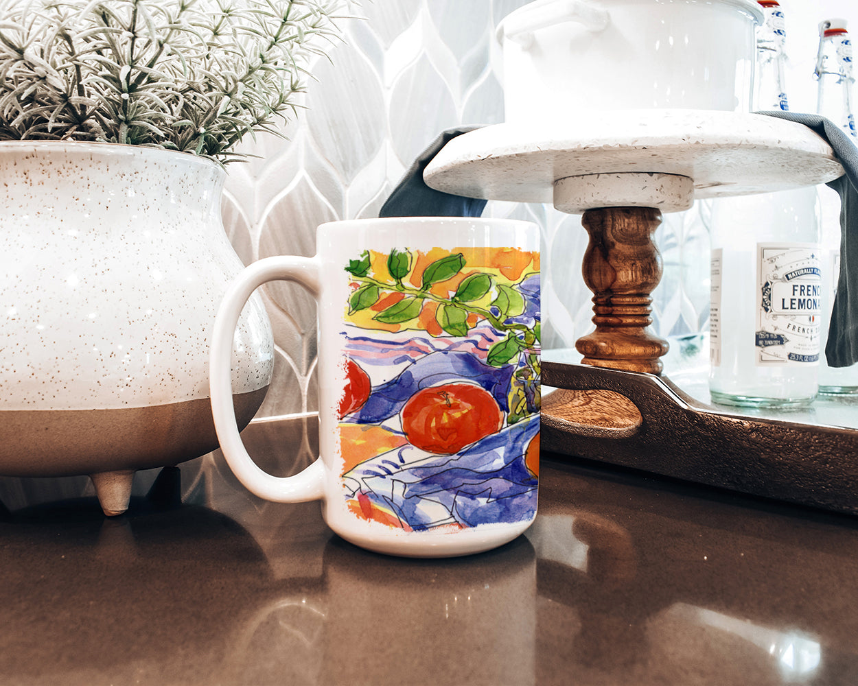 Apples Dishwasher Safe Microwavable Ceramic Coffee Mug 15 ounce 6047CM15