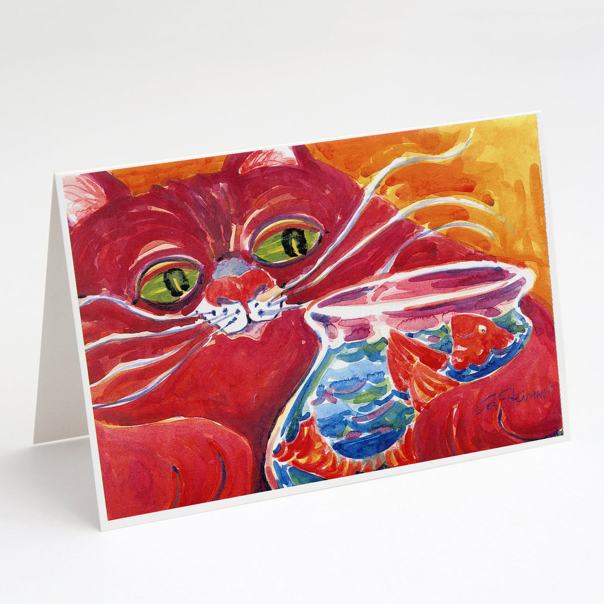 Buy this Big Red Cat at the fishbowl Greeting Cards and Envelopes Pack of 8