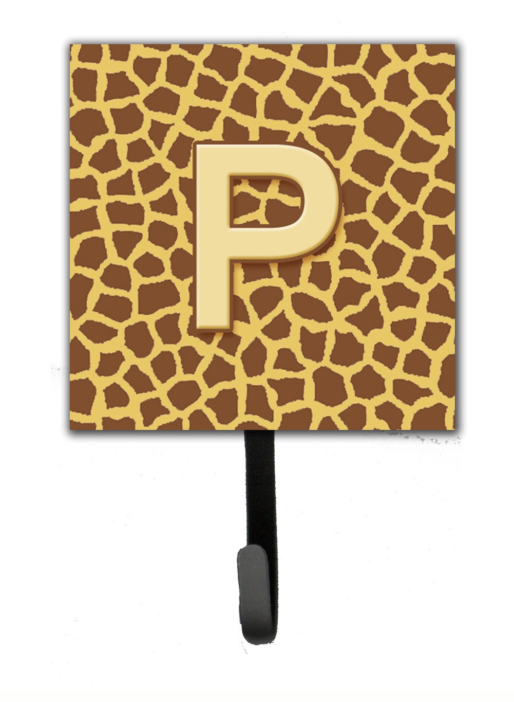 Letter P Initial Monogram - Giraffe Leash Holder or Key Hook by Caroline's Treasures