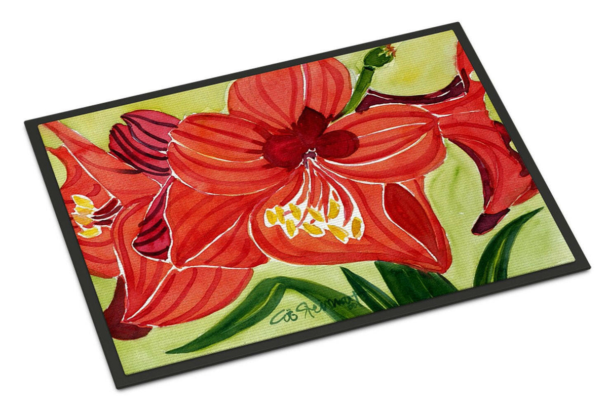 Flower - Amaryllis Indoor or Outdoor Mat 18x27 Doormat - the-store.com