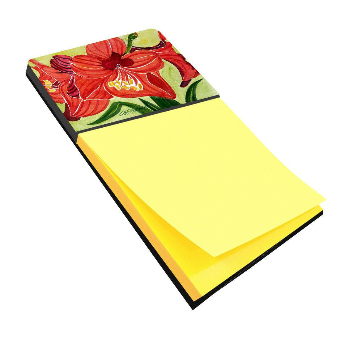 Flower - Amaryllis Refiillable Sticky Note Holder or Postit Note Dispenser 6055SN by Caroline's Treasures