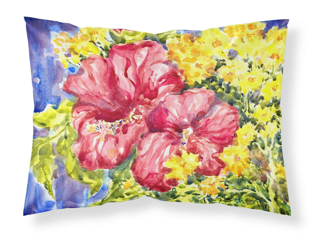 Flower - Hibiscus Moisture wicking Fabric standard pillowcase by Caroline&#39;s Treasures