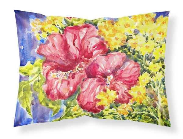 Flower - Hibiscus Moisture wicking Fabric standard pillowcase by Caroline's Treasures