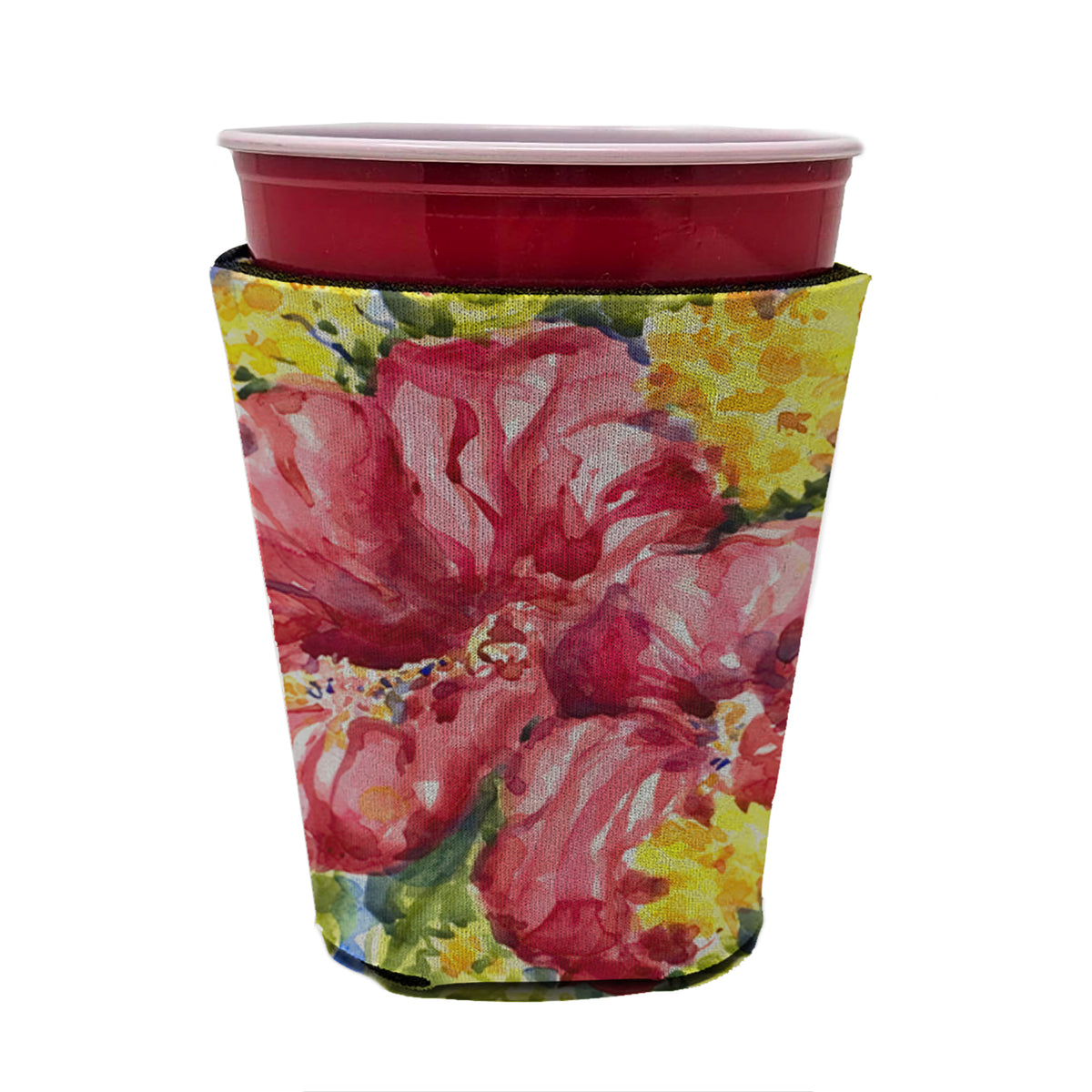 Flower - Hibiscus Red Cup Beverage Insulator Hugger