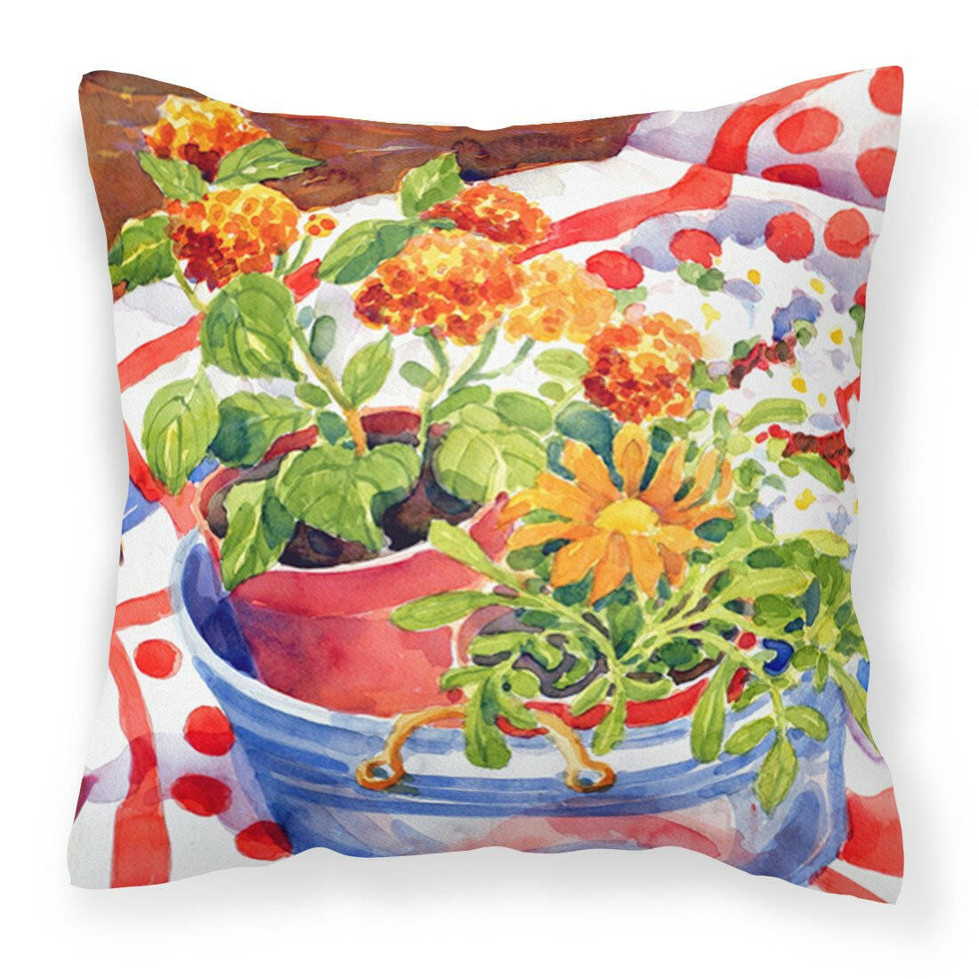 Flowers with a side of lemons  Decorative   Canvas Fabric Pillow - the-store.com