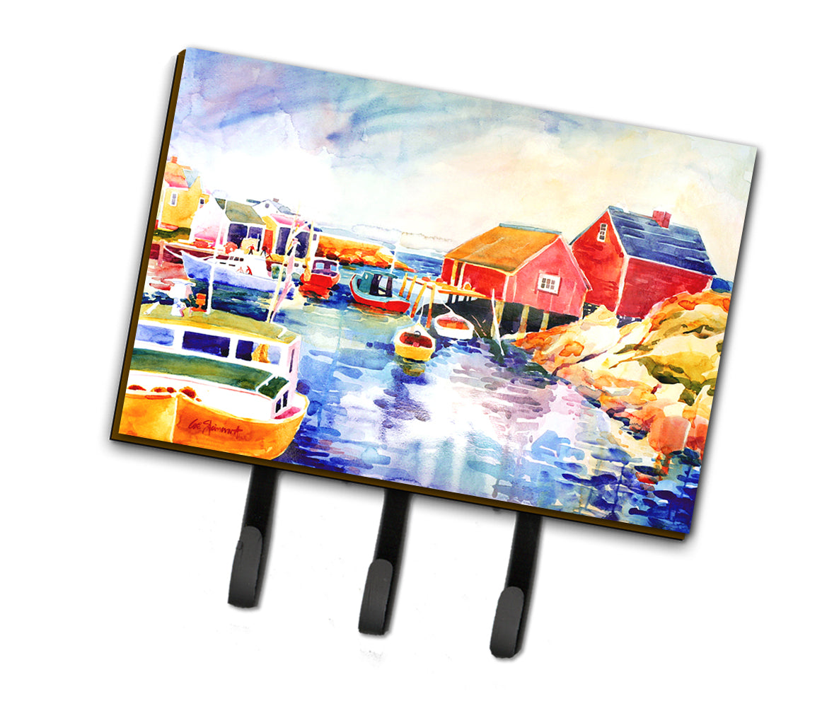 Boats at Harbour with a view Leash Holder or Key Hook