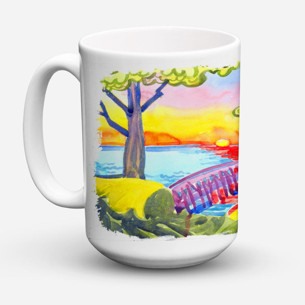 Dock at the pier Dishwasher Safe Microwavable Ceramic Coffee Mug 15 ounce 6060CM15