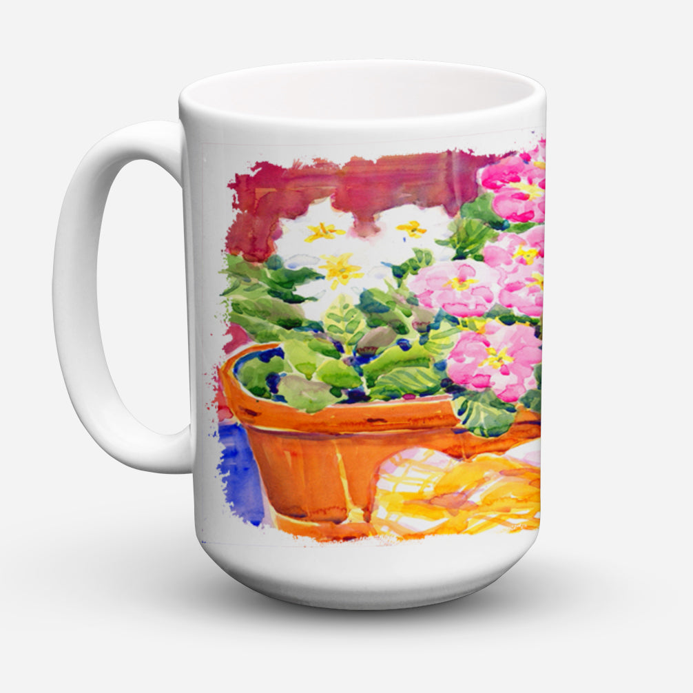 Flower - Primroses Dishwasher Safe Microwavable Ceramic Coffee Mug 15 ounce 6061CM15  the-store.com.