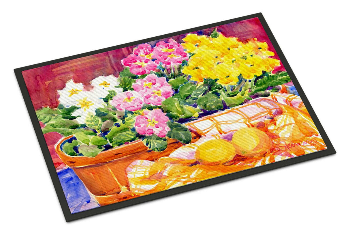 Flower - Primroses Indoor or Outdoor Mat 18x27 Doormat - the-store.com