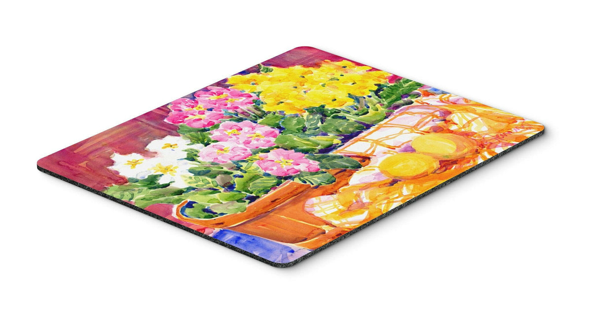 Flower - Primroses Mouse pad, hot pad, or trivet by Caroline&#39;s Treasures